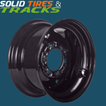 14-17.5 Skid Steer Wheel/Rim 17.5x10.5 - Glossy Black 