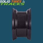 27x10.50-15 Skid Steer Wheel/Rim 8x15 - Glossy Black